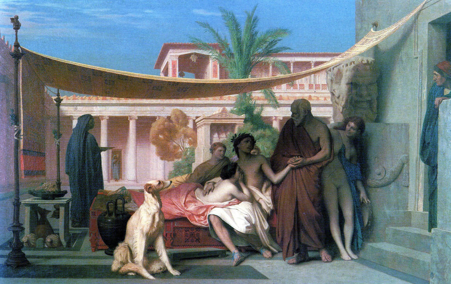 Sokrates kommt zu Alcibiades, um Aspasia zu suchen - Jean-Léon Gérôme