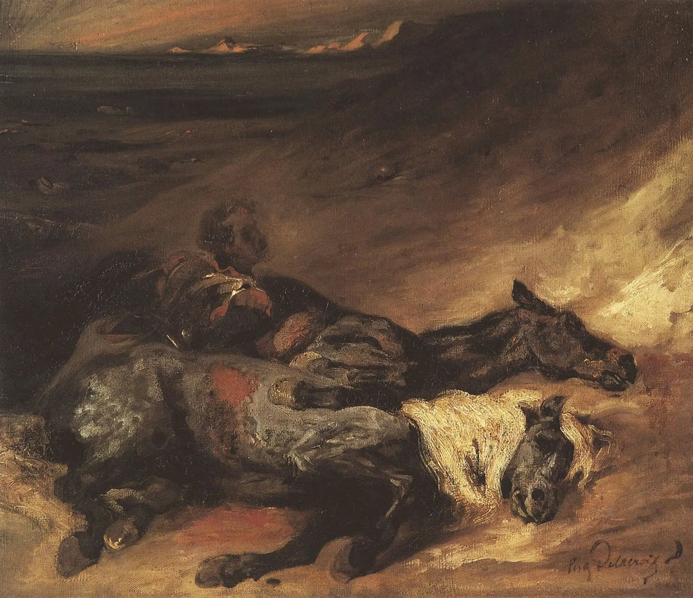 Soir après une bataille - Eugène Delacroix image 1 copie de tableau peinte à la main
