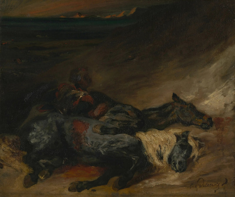 Abend nach einer Schlacht - Eugène Delacroix