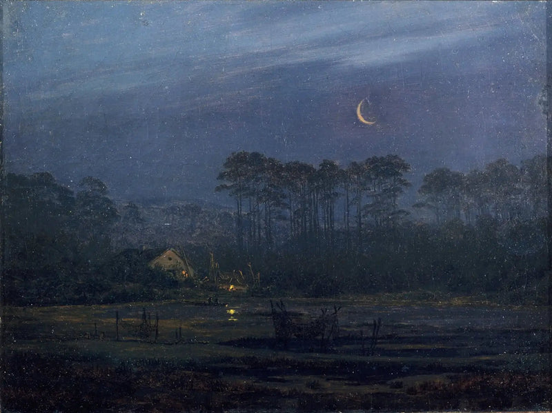 Abend am Fluss - Caspar David Friedrich