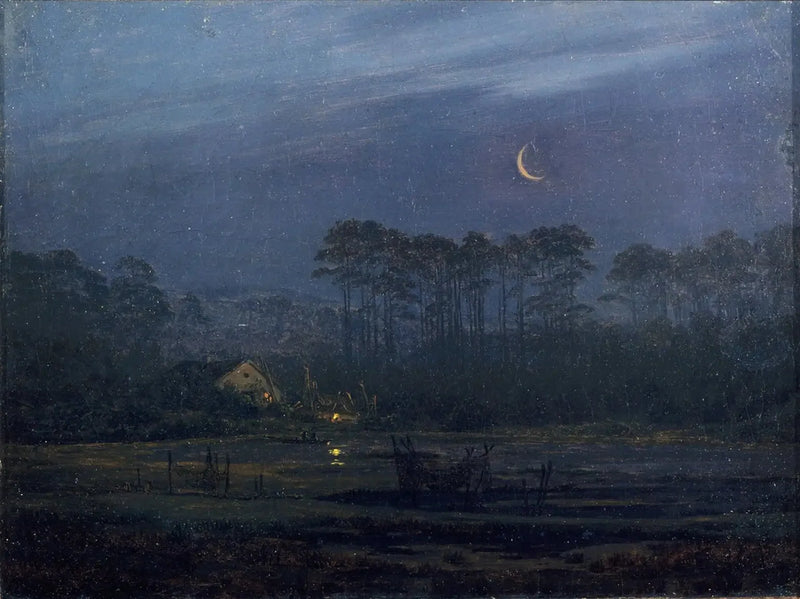 Abend am Fluss - Caspar David Friedrich