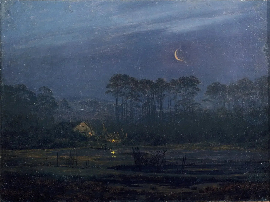 Abend am Fluss - Caspar David Friedrich