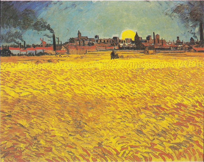 Weizenfeld bei Sonnenuntergang - Vincent van Gogh