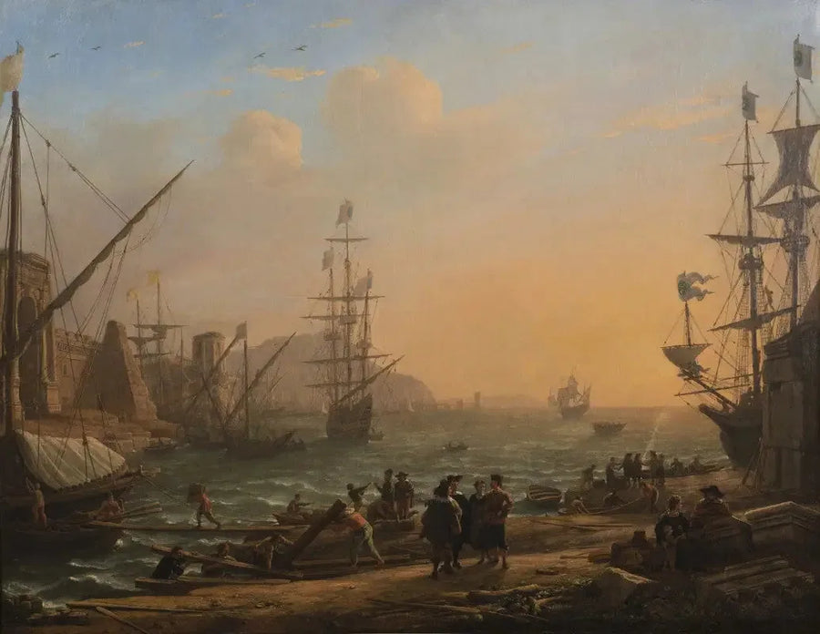 Abend: Ein Hafen bei Sonnenuntergang - Claude Lorrain