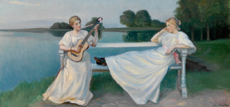 Sommerabend in Skagen. -Michael Peter Ancher