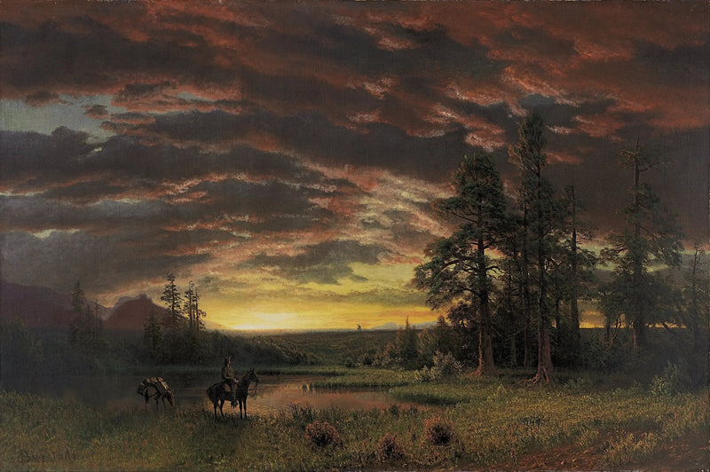 Abend im Feld - Albert Bierstadt