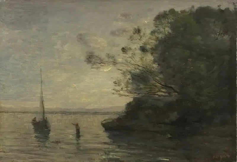 Abend am See - Jean-Baptiste Camille Corot