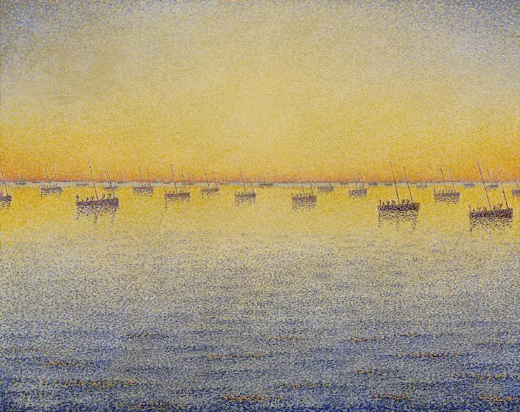 Sonnenuntergang, Sardinenfischerei, Concarneau - Paul Signac