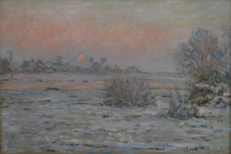 Wintersonne in Lavacourt - Claude Monet