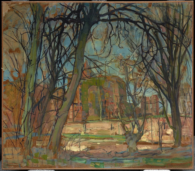 Frühlingssonne (Lentezon): Ruine der Burg Brederode - Piet Mondrian