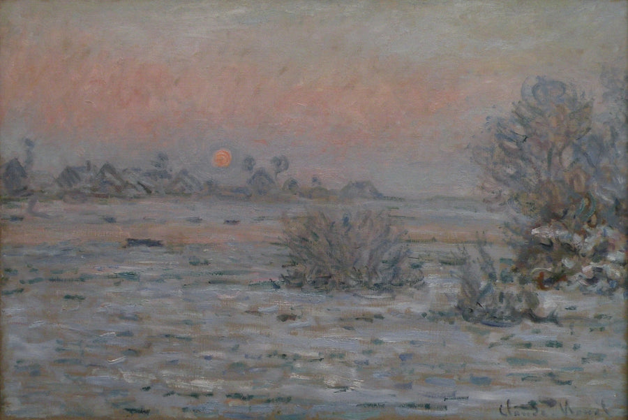 Wintersonne in Lavacourt - Claude Monet