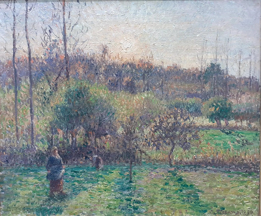 Sonnenaufgang in Eragny - Camille Pissarro