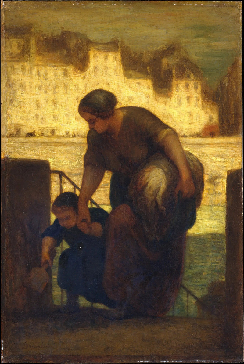 Ausfahrt des Waschbootes - Honoré Daumier