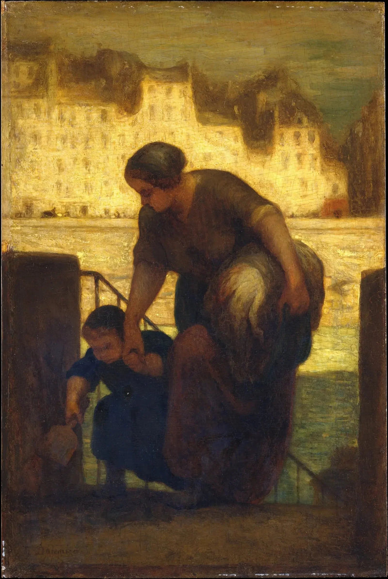 Ausfahrt des Waschbootes - Honoré Daumier
