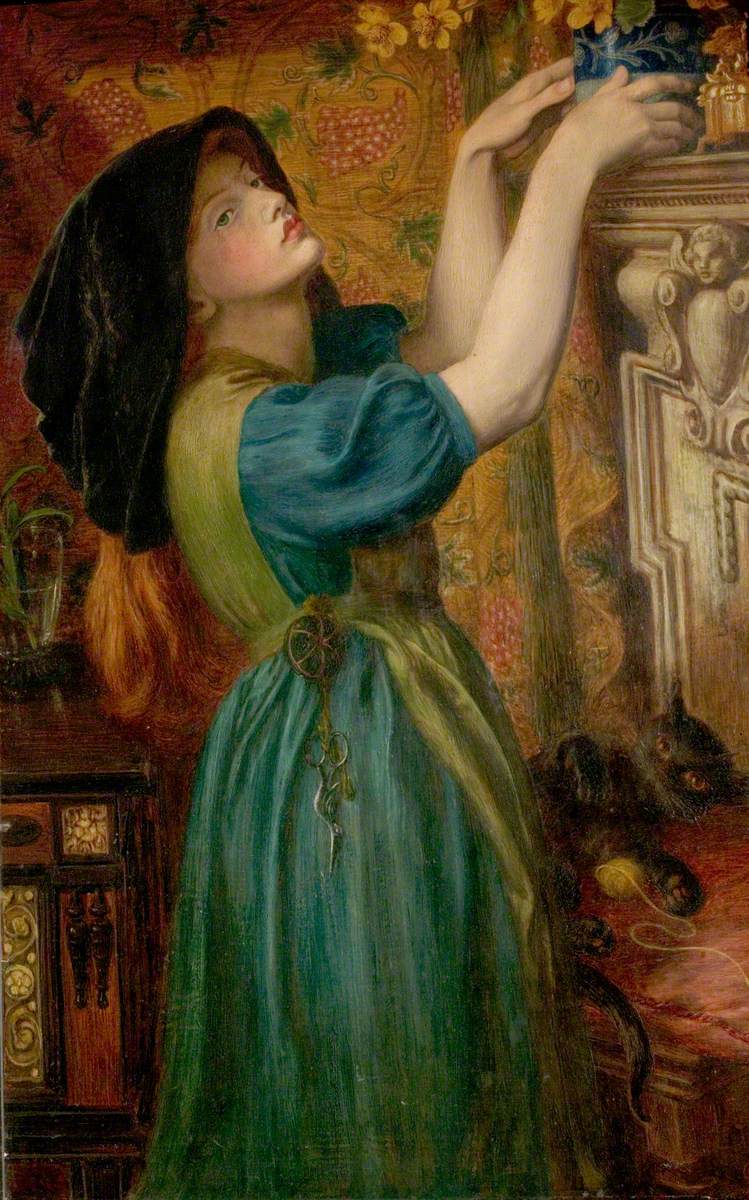 Sorgen (Die Bower Maiden, Fleur-de-Marie) - Dante Gabriel Rossetti