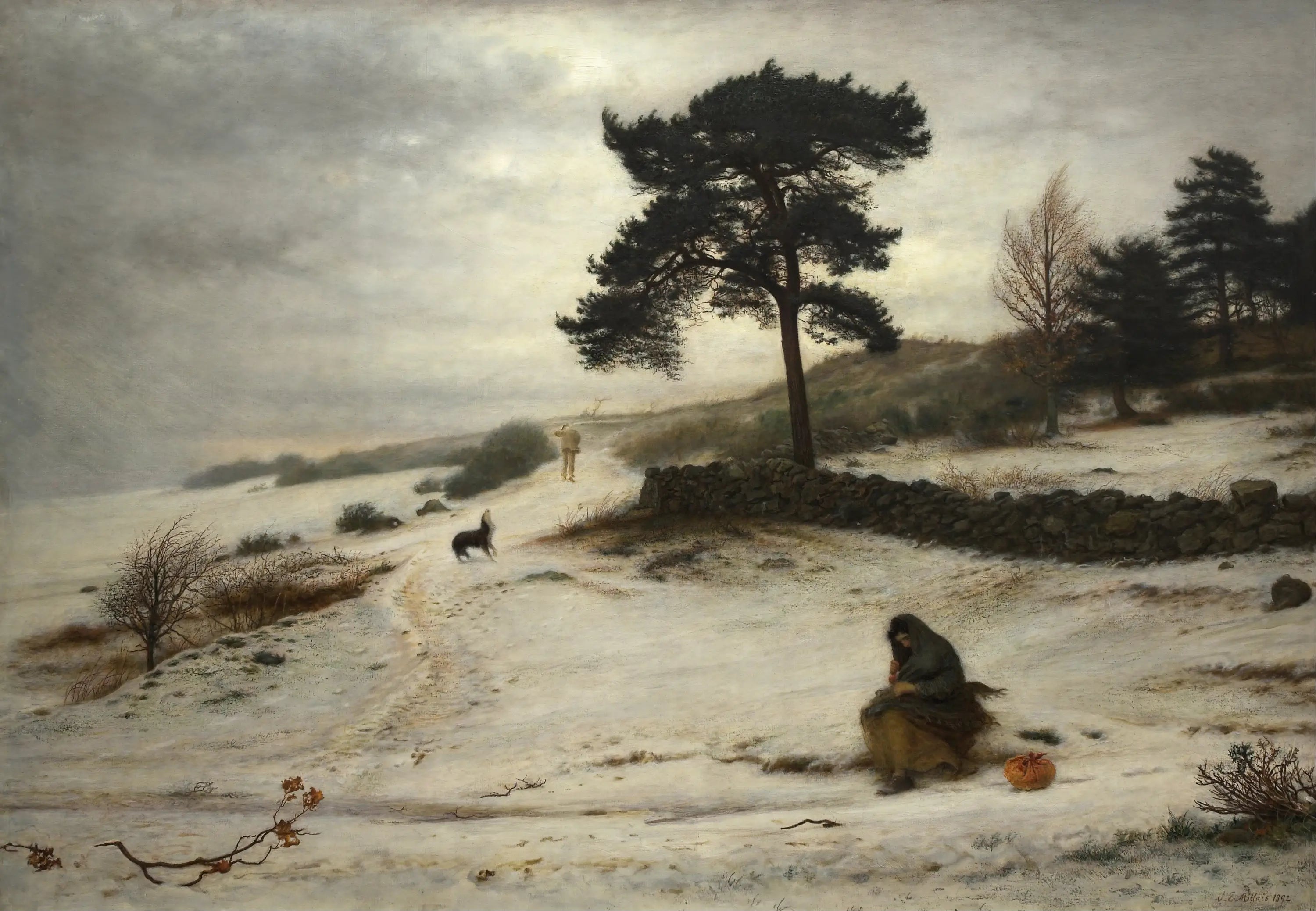 Souffle, souffle, vent d'hiver - John Everett Millais image 1 reproduction de peinture à l’huile