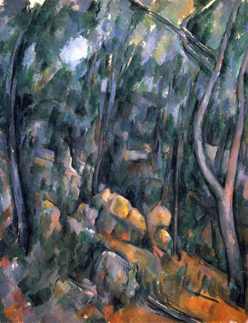 Unterholz vor den Höhlen über dem Schwarzen Schloss - Paul Cézanne