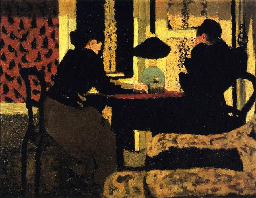 Unter der Lampe - Édouard Vuillard
