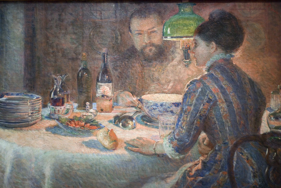 Unter der Lampe - Marie Bracquemond