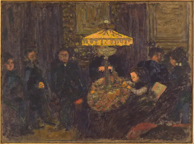 Sous la lampe - Pierre Bonnard image 1 tableau peint à l’huile sur toile