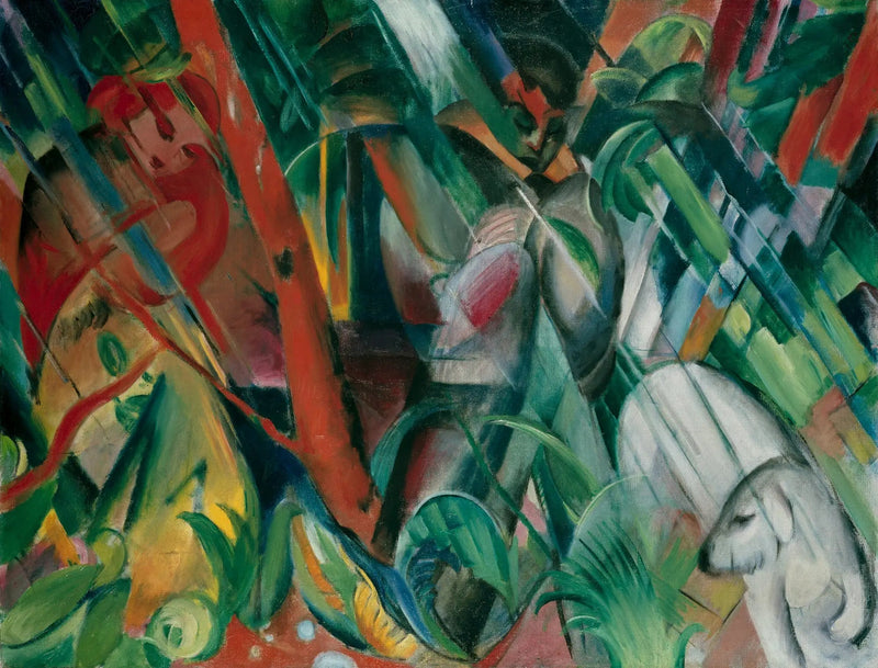 Unter dem Regen - Franz Marc
