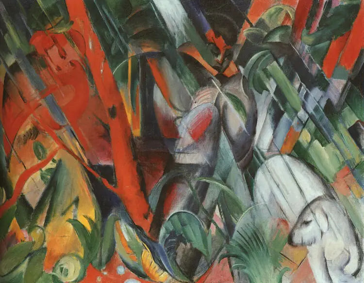 Unter dem Regen - Franz Marc