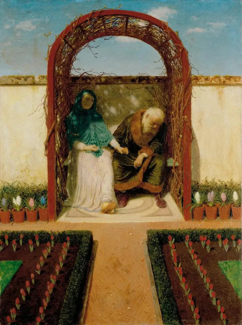 Unter dem Laubengang - Arnold Böcklin