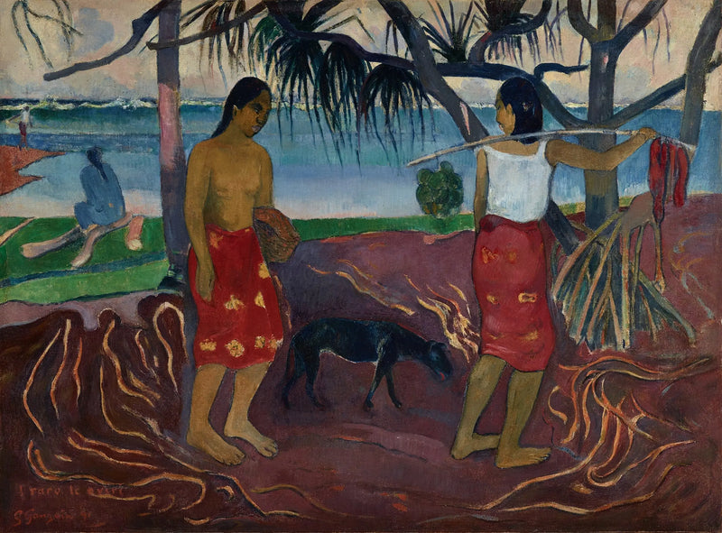 Unter dem Pandanus - Paul Gauguin