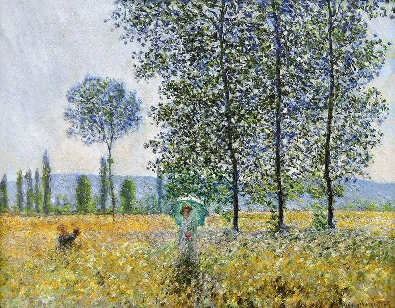 Unter den Pappeln, Lichteffekt - Claude Monet