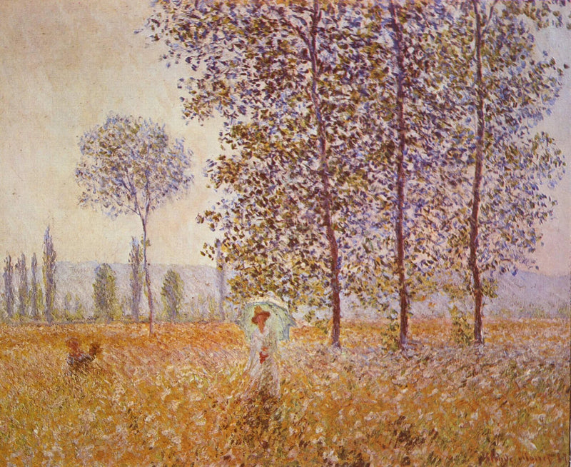 Unter den Pappeln, Sonneneffekt W1135 - Claude Monet