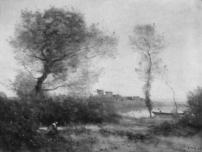 Souvenir der Ufer der Saône - Jean-Baptiste Camille Corot