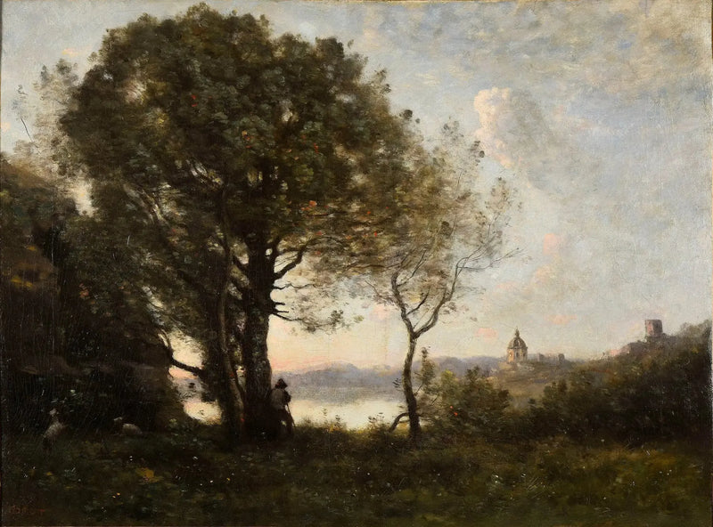 Souvenir vom Albano-See - Jean-Baptiste Camille Corot