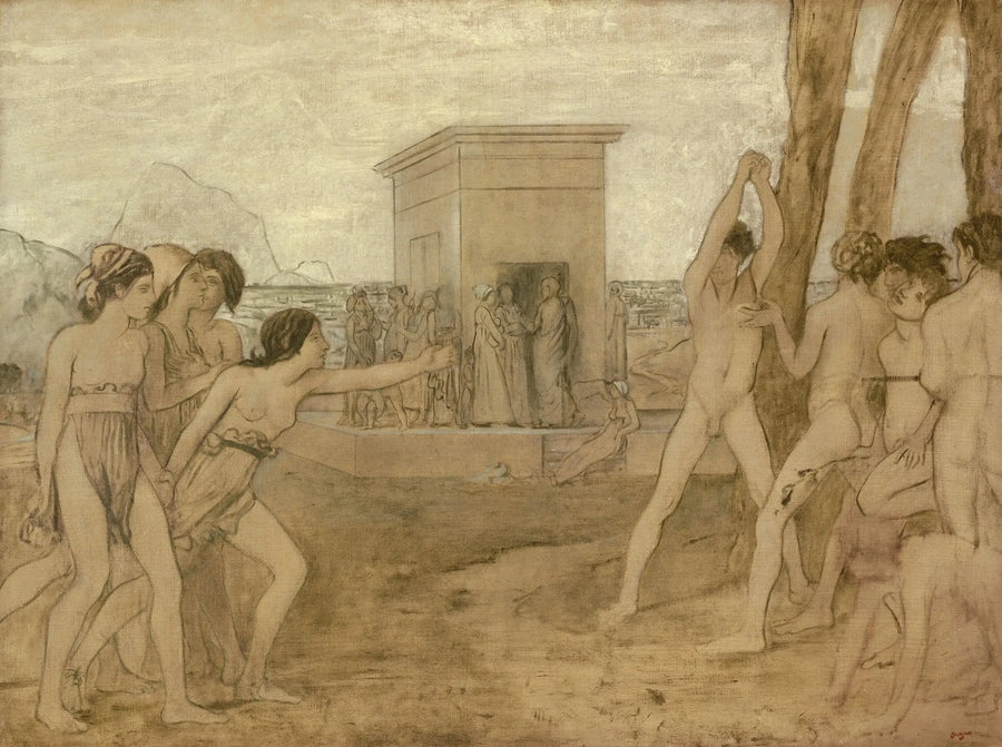 Die spartanischen Mädchen fordern die Jungen heraus - Edgar Degas
