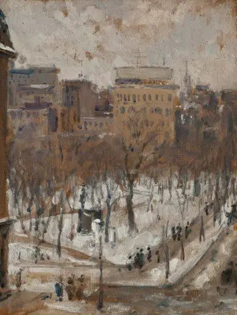 Platz in Paris, Schneewetter - Gustave Caillebotte