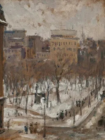 Platz in Paris, Schneewetter - Gustave Caillebotte