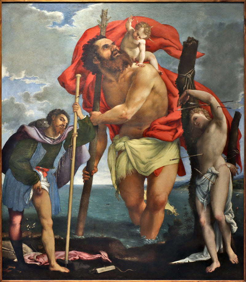 St. Christoph, St. Roch, St. Sebastian - Lorenzo Lotto