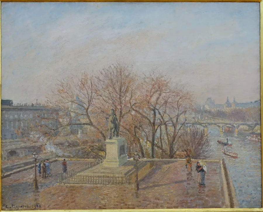 Statue von Heinrich IV, Morgen, Wintersonne - Camille Pissarro