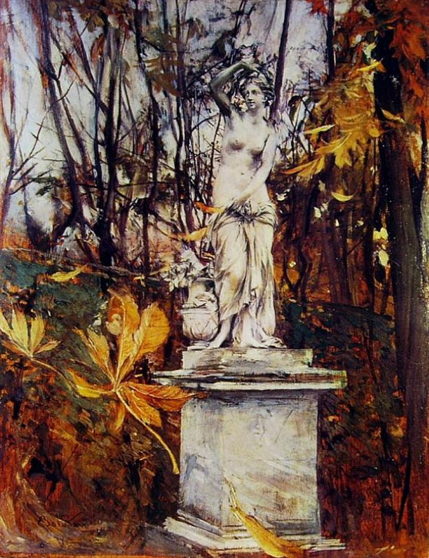 Statue im Park von Versailles - Giovanni Boldini