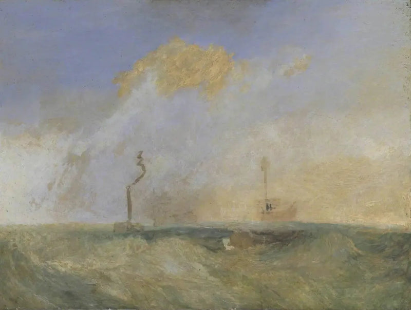 Dampfer und Lichtschiff; eine Studie für 'Der kämpfende Temeraire' - J. M. W. Turner