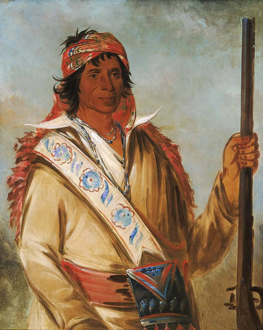 Steeh-tcha-kó-me-co, Großer König (genannt Ben Perryman), un chef - George Catlin