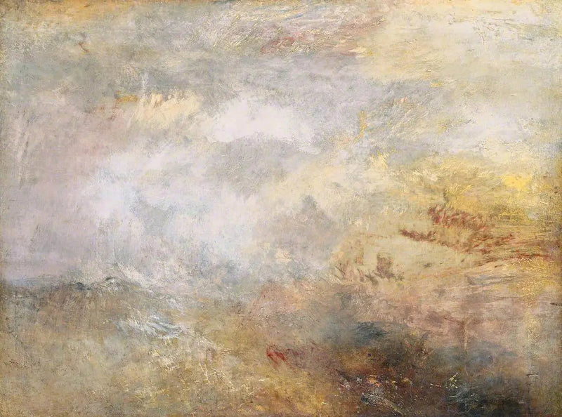 Stürmische See mit Delfinen - J. M. W. Turner