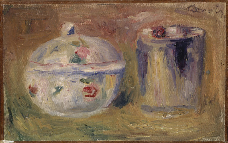 Zuckerdose und Becher - Pierre-Auguste Renoir