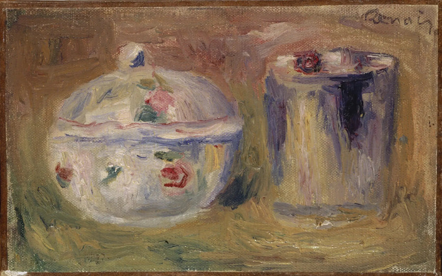 Zuckerdose und Becher - Pierre-Auguste Renoir