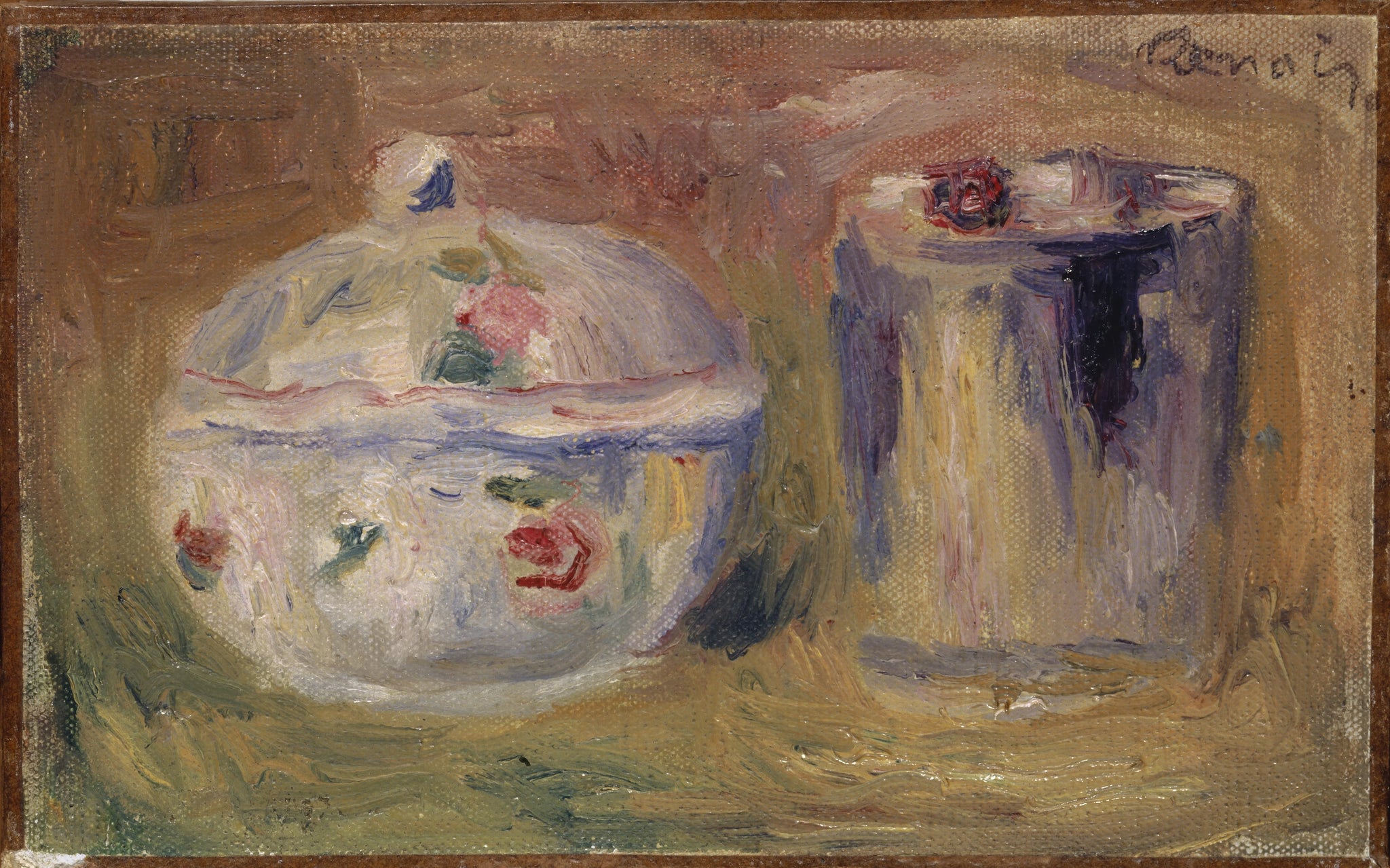 Sucrier et timbale de Renoir, vers 1900, Kunstmuseum Basel – reproduction peinture à l’huile sur toile