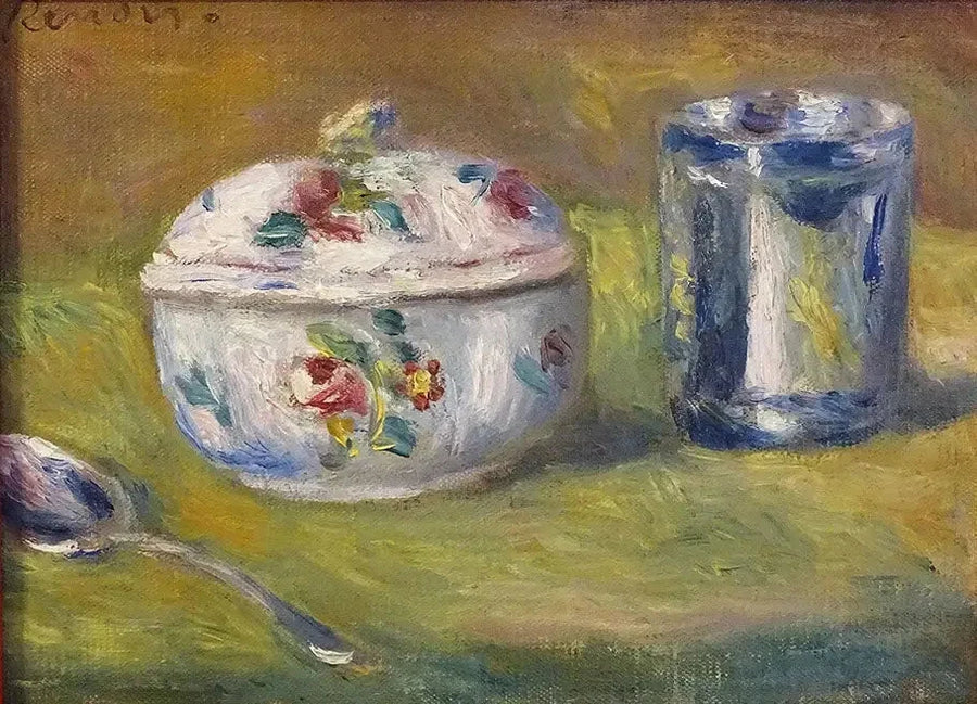 Zuckerdose und Becher - Pierre-Auguste Renoir