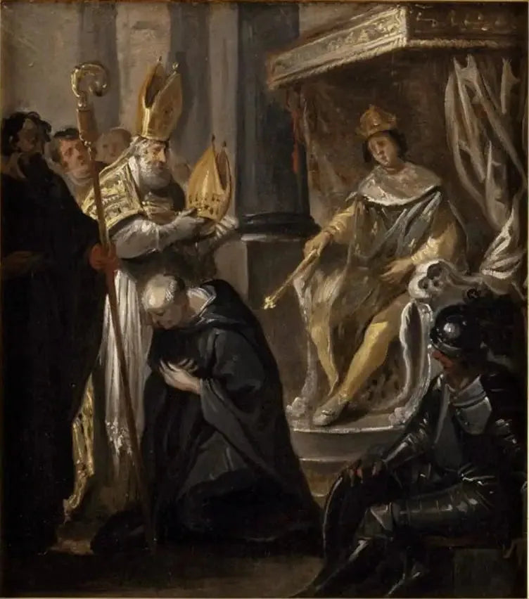 Suger est nommé abbé de Saint-Denis - Juste d'Egmont image 1 tableau peint à l’huile sur toile