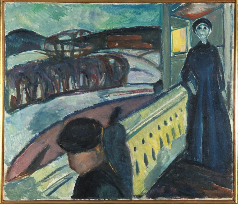 Auf der Treppe der Veranda - Edvard Munch
