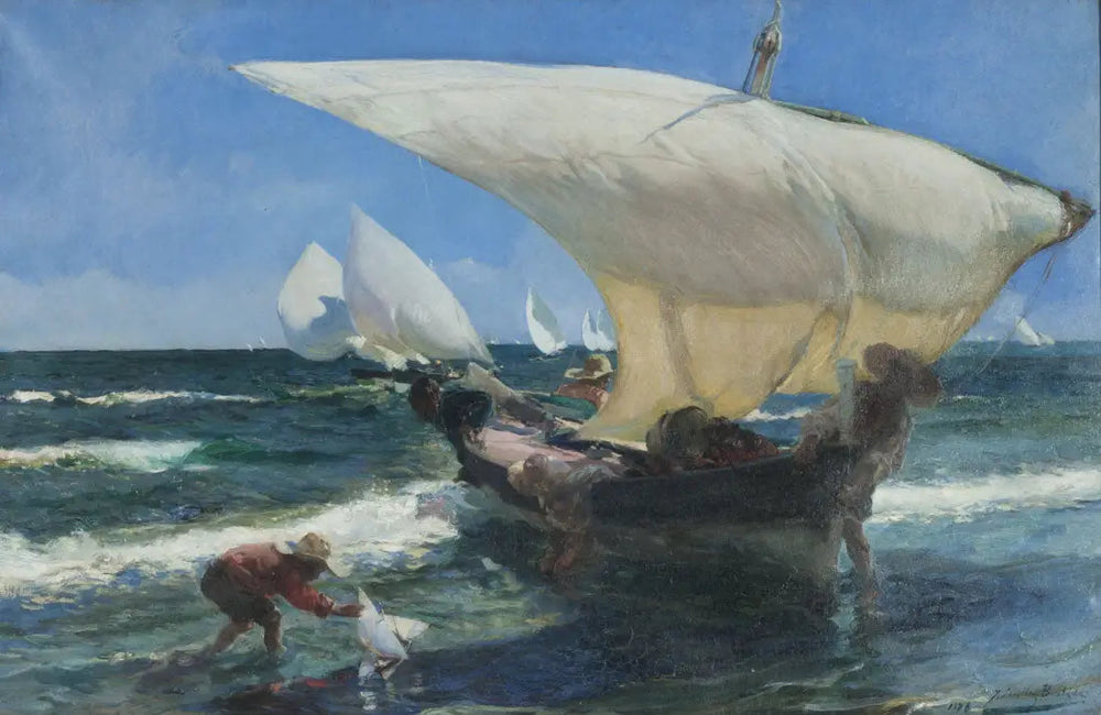Sur la côte de Valence - Joaquín Sorolla image 1 reproduction artisanale de tableau