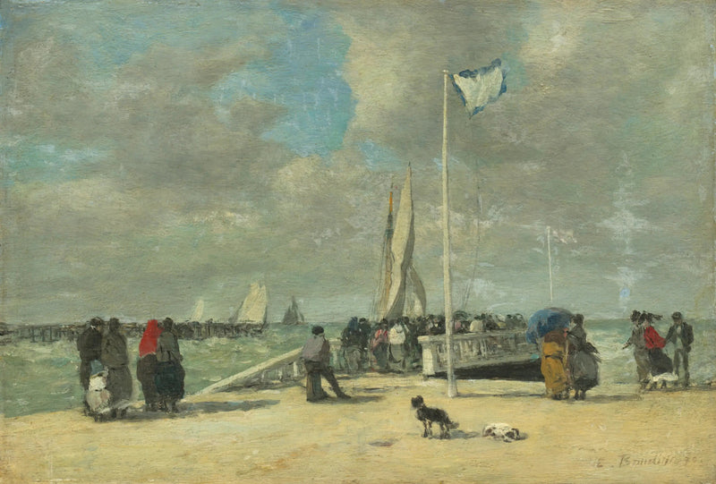 Auf der Mole - Eugène Boudin