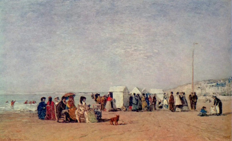 Am Strand von Trouville - Eugène Boudin
